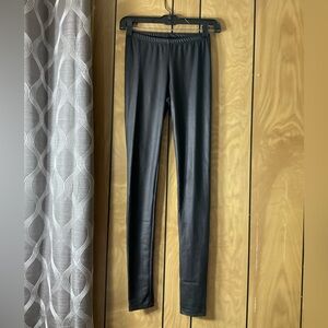 Black Faux Leather Leggings